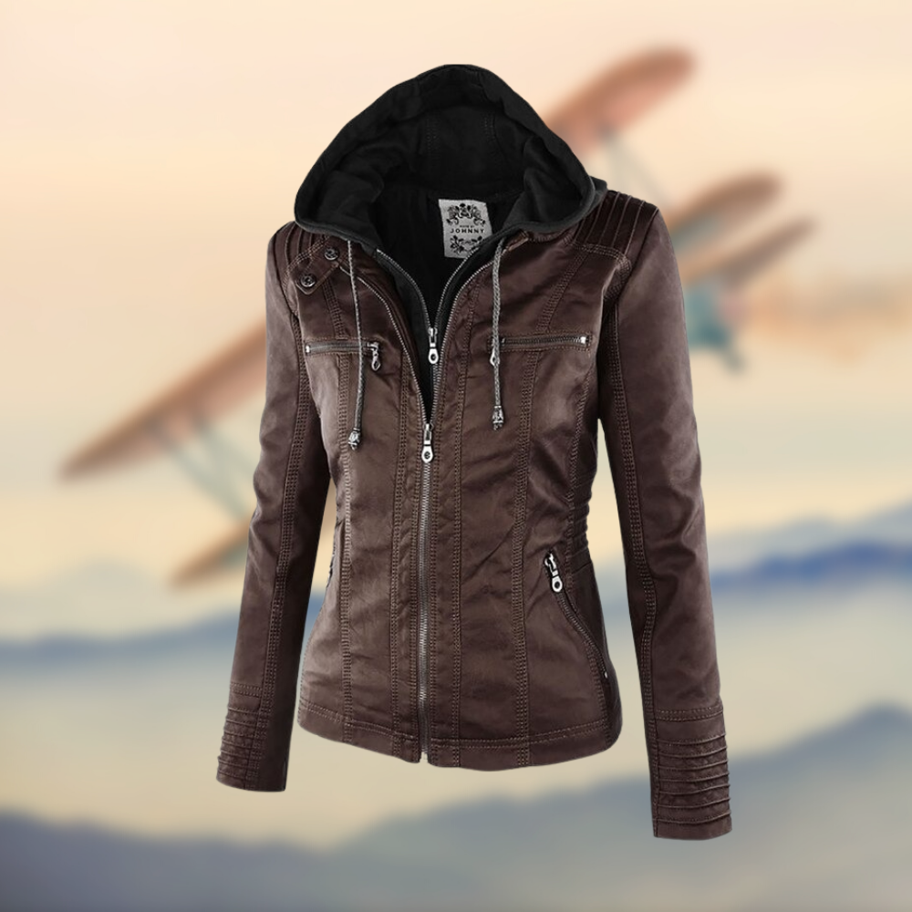 RACHELLE™-ELEGANTE UND EINZIGARTIGE LEDERJACKE