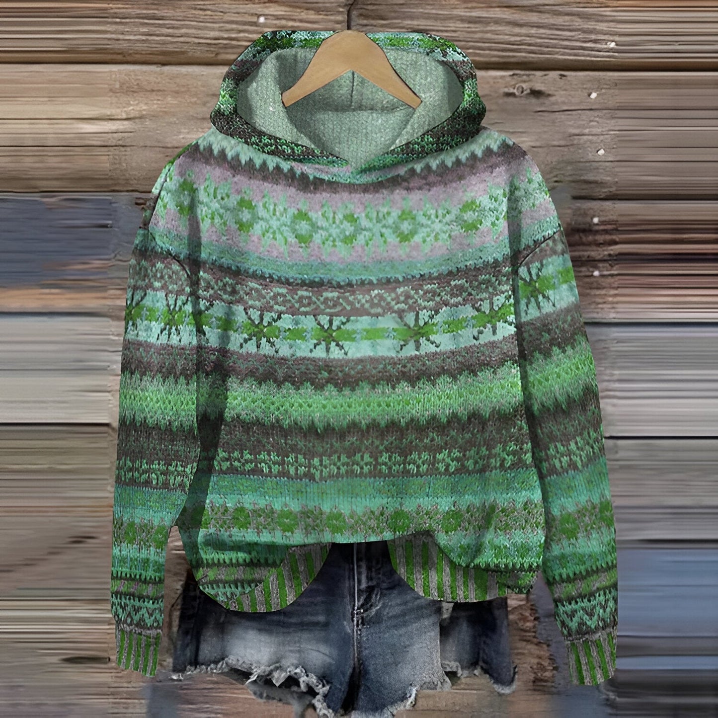 NELLY™ - BEQUEMER VINTAGE KAPUZENPULLOVER