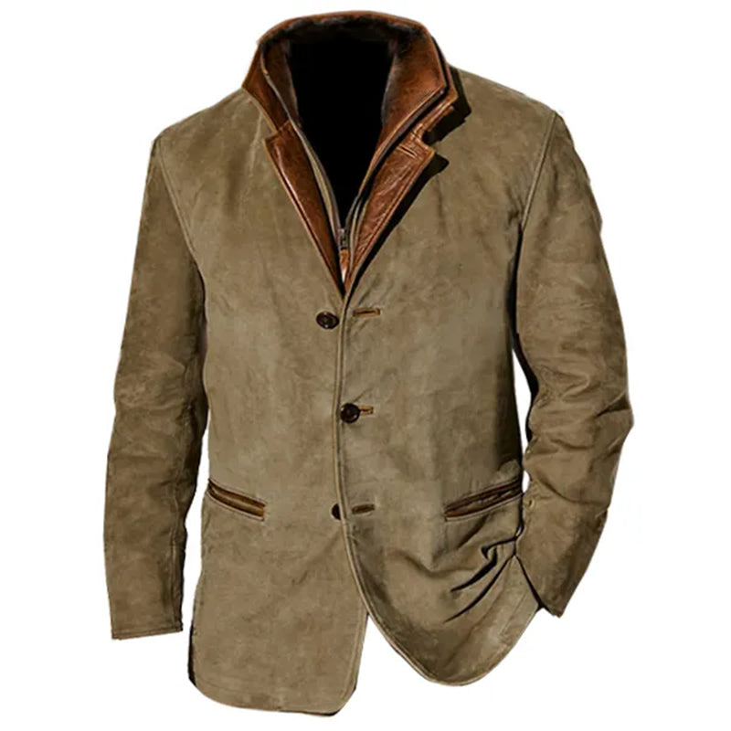 ALESSIO™ Herren Vintage-Wildlederjacke für den Herbst