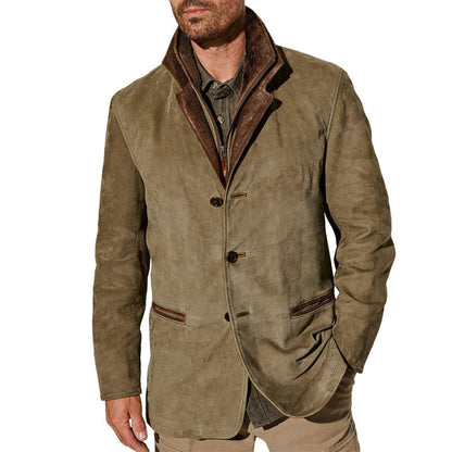 ALESSIO™ Herren Vintage-Wildlederjacke für den Herbst