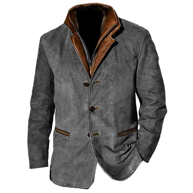 ALESSIO™ Herren Vintage-Wildlederjacke für den Herbst