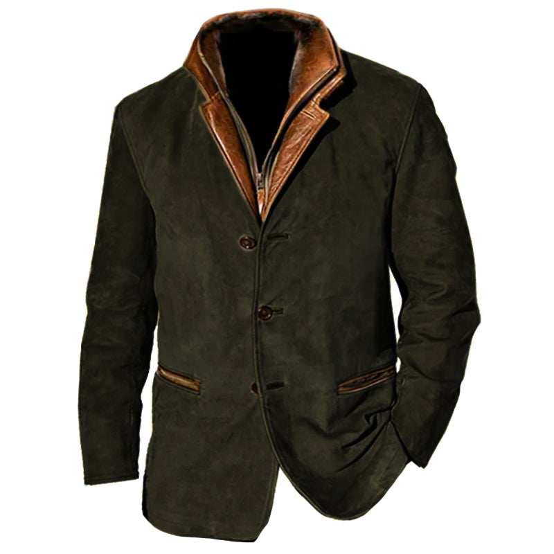 ALESSIO™ Herren Vintage-Wildlederjacke für den Herbst