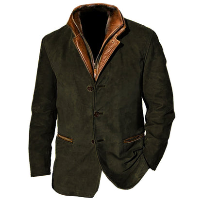 ALESSIO™ Herren Vintage-Wildlederjacke für den Herbst